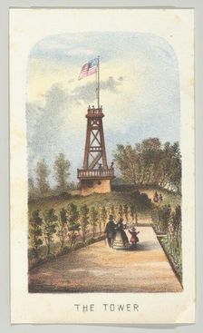 The Tower, from the series, Views in Central Park, New York, Part 2, 1864. Creator: Louis Prang