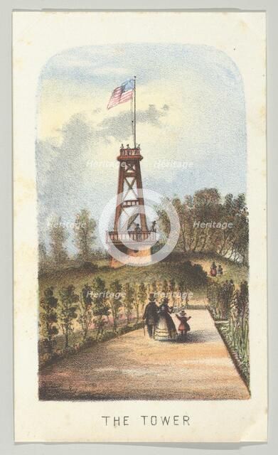 The Tower, from the series, Views in Central Park, New York, Part 2, 1864. Creator: Louis Prang.
