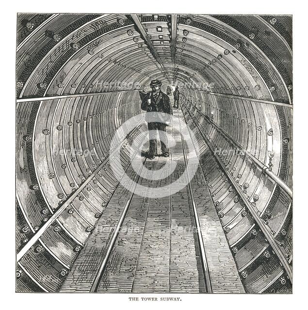 The Tower Tunnel, 1878 Artist: Walter Thornbury