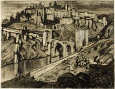 The Towering City, Toledo, c. 1903. Creator: Joseph J Pennell