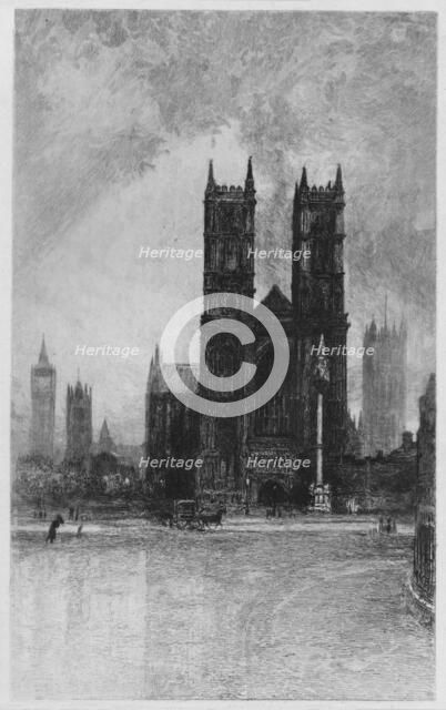 'The Towers of Westminster', c1897. Artist: Francis S Walker.