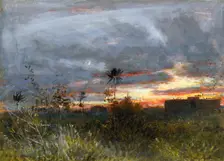 The Towers of Silence, Bombay 1909. Artist: Albert Goodwin