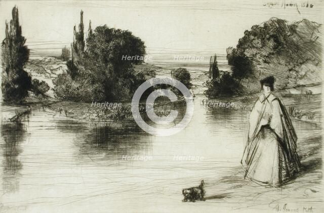 The Towing Path, 1864. Creator: Francis Seymour Haden.