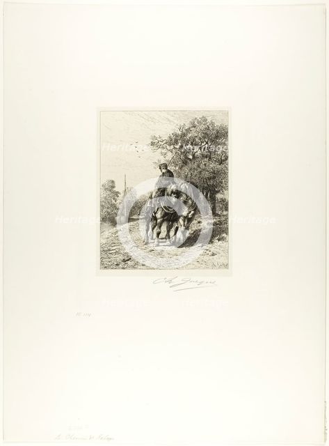 The Towpath, c. 1864. Creator: Charles Emile Jacque.