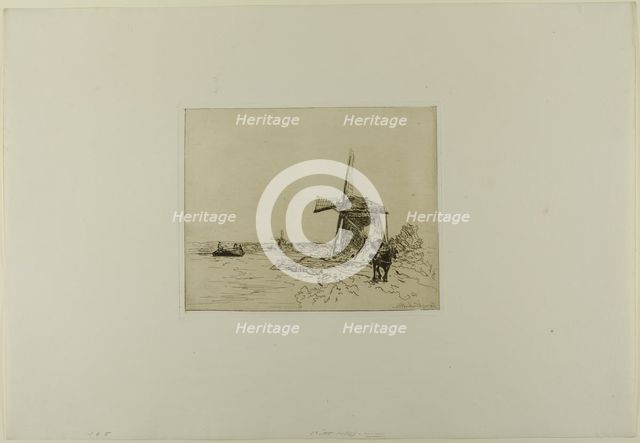 The Towpath, from Cahier de six eaux-fortes, vues de Hollande, 1862. Creator: Johan Barthold Jongkind.