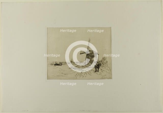 The Towpath, from Cahier de six eaux-fortes, vues de Hollande, 1862. Creator: Johan Barthold Jongkind.