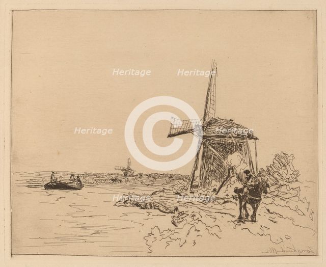 The Towpath (Le Chemin de Halage), 1862. Creator: Johan Barthold Jongkind.
