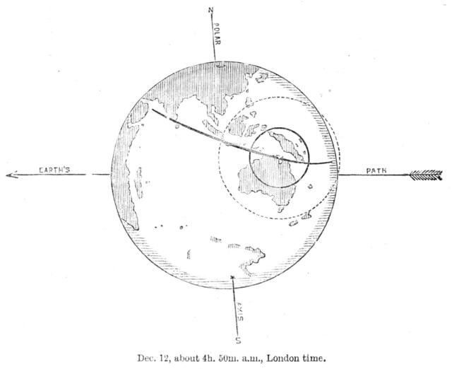 The Total Solar Eclipse of Dec. 12: central eclipse in north Australia, 1871. Creator: Unknown.