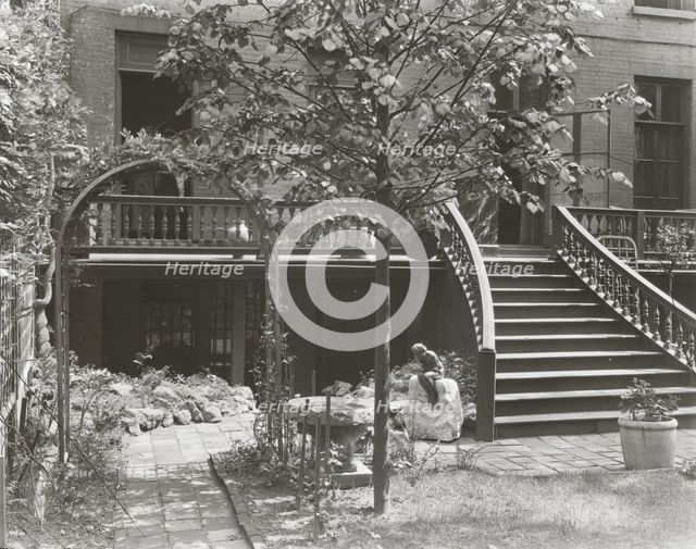 The Touchstone Garden, 118-120 East 30th Street, New York, New York, 1919. Creator: Frances Benjamin Johnston.