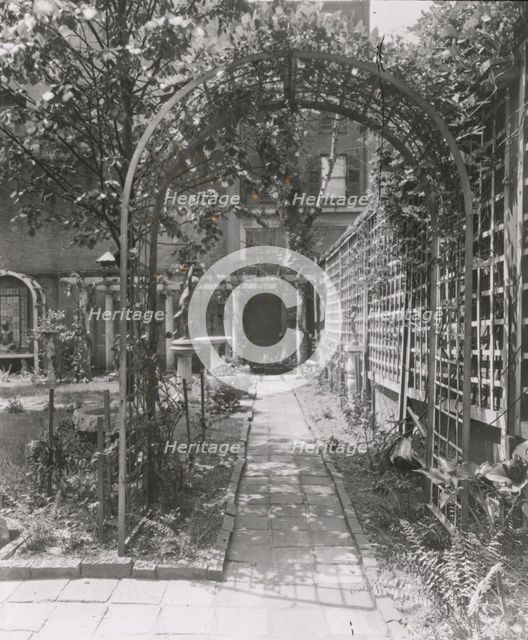 The Touchstone Garden, 118-120 East 30th Street, New York, New York, 1919. Creator: Frances Benjamin Johnston.