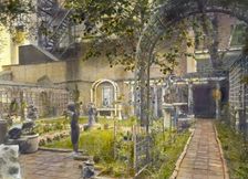 The Touchstone Garden, New York, New York, 1919. Creator: Frances Benjamin Johnston