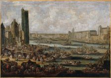 The Tour de Nesle and the Louvre, circa 1650, c1650. Creator: Pieter Casteels