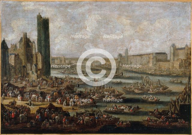 The Tour de Nesle and the Louvre, circa 1650, c1650. Creator: Pieter Casteels.