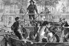 The tourist in Holland: taking toll on a Dutch canal, 1881. Creator: Charles Olivier Murray