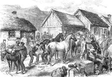 The tourist in high latitudes: starting for the geysirs in Iceland, 1881. Creator: Unknown