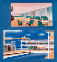 The Tourist Lounge and Swimming Bath of the RMS Orion 1935