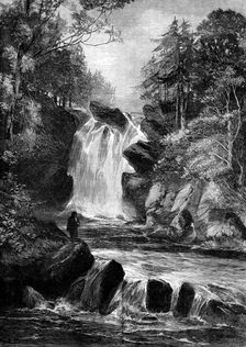 The Tourist Season in Scotland: The Falls of Muick, five miles from Ballater, 1881. Creator: Unknown