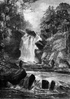 The Tourist Season in Scotland: The Falls of Muick, five miles from Ballater, 1881. Creator: Unknown