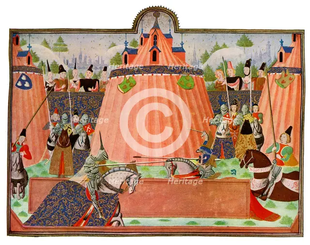 'The Tournament at St Inglevert', France, 15th Century.Artist: Master of the Harley Froissart
