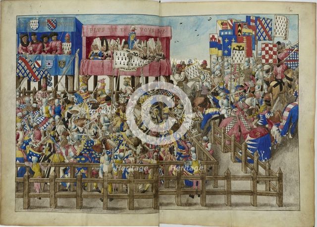 The Tournament Book of René d'Anjou, ca 1447. Artist: Anonymous  