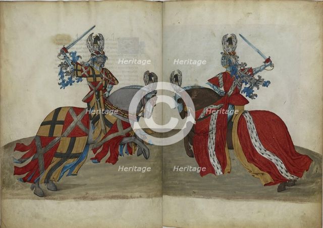 The Tournament Book of René d'Anjou, ca 1447. Artist: Anonymous  