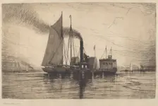 The Tow, 1881. Creator: Henry Farrer