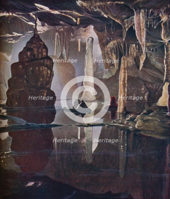 'The 'Transformation Scene' in Cox's Cave at Cheddar', c1935. Artist: Unknown.