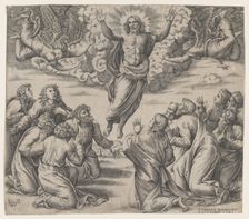 The Transfiguration, after Raphael, 1541., 1541. Creator: Nicolas Beatrizet