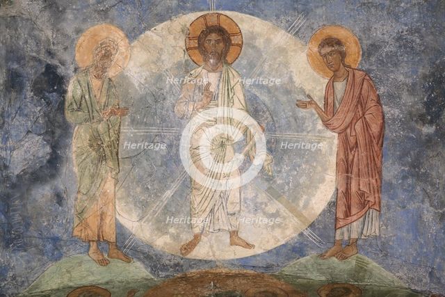 The Transfiguration of Jesus, 12th century. Artist: Ancient Russian frescos  