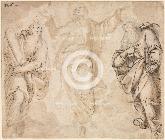 The Transfiguration (recto), c. 1590. Creator: Camillo Procaccini (Italian, 1546-1629).