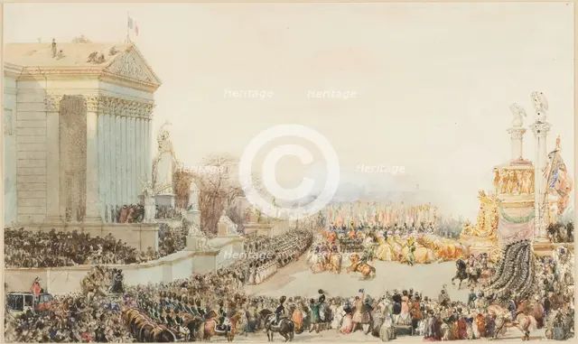 The Translation of the Ashes of Napoleon: 15 December, 1840, c. 1842. Creator: Eugene Louis Lami.