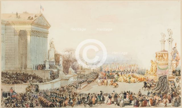 The Translation of the Ashes of Napoleon: 15 December, 1840, c. 1842. Creator: Eugene Louis Lami.