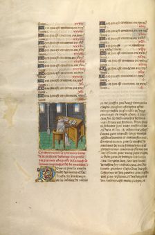 The Translator Jean de Vignay; Miroir Historial, about 1475. Creator: Unknown