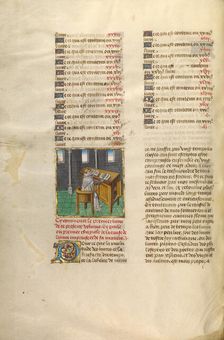 The Translator Jean de Vignay; Miroir Historial, about 1475. Creator: Unknown