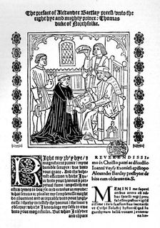 The Translator Presenting His Book to the Duke of Norfolk. c1500-1520, (1923). Artist: Richard Pynson
