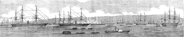 The Transport Fleet Embarking the Troops, at Varna, 1854. Creator: Unknown.