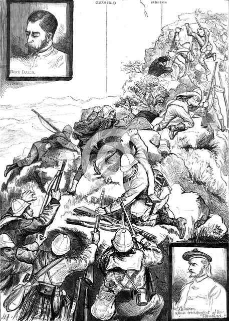 The Transvaal War: Sir George Colley's midnight ascent of Majuba Hill, February 26, 1881. Creator: Unknown.