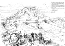 The Transvaal War: sketch plan of the Battle of Majuba Hill, from above Mount Prospect Camp, 1881. Creator: A. S. Cattell & Co.
