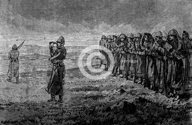 The Transvaal War: with the Natal Field Force - an outlying picket at dawn, 1881.  Creator: Unknown.