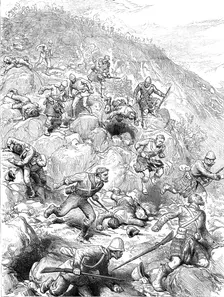 The Transvaal War: the scene as the last of our men retreated from Majuba Hill, February 27, 1881. Creator: Unknown