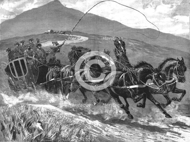 '' The Transvaal Goldfields and how to reach them--by Coach, Eight in Hand', 1890. Creator: Unknown.