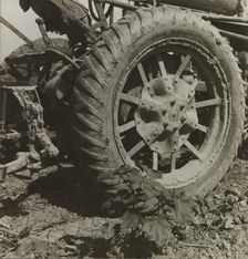 The tractor is driving cotton workers off the land, Aldridge Plantation, Mississippi Delta, 1937. Creator: Dorothea Lange