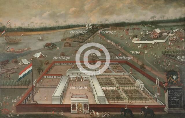 The Trading Post of the Dutch East India Company in Hooghly, Bengal, 1665. Creator: Hendrik van Schuylenburgh.