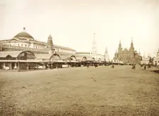 The trading rows in Red Square, Moscow, Russia, 1888