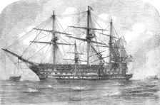 "The Trafalgar" and "Retribution" at the Siege of Sebastopol - from a sketch by Lieutenant..., 1854. Creator: Smyth