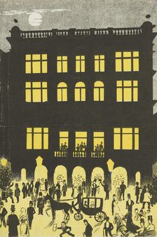 The Trafalgar Square Theatre by Night, late 19th century. Creator: Unknown