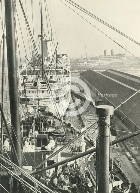 "The Traffic Still Quickens; Still The Vessels Grow Bigger" Liners In Tilbury Docks', 1937. Creator: Fox.