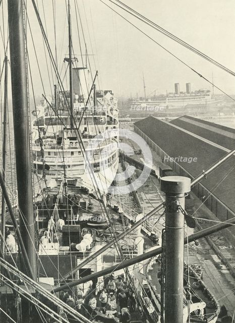 "The Traffic Still Quickens; Still The Vessels Grow Bigger" Liners In Tilbury Docks', 1937. Creator: Fox.