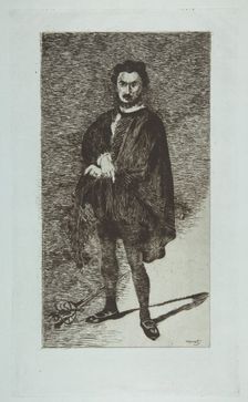 The Tragic Actor: Rouvière in the Role of Hamlet, 1865-66. Creator: Edouard Manet