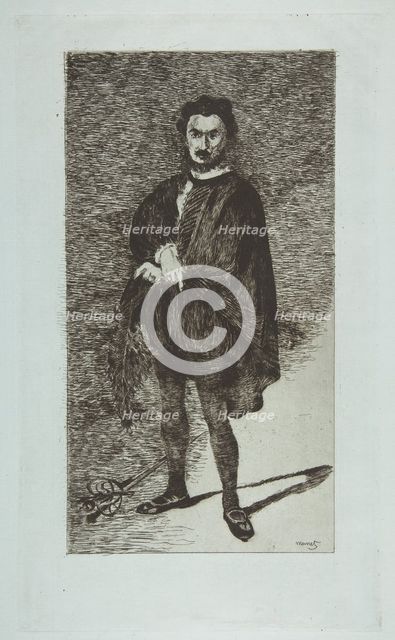The Tragic Actor: Rouvière in the Role of Hamlet, 1865-66. Creator: Edouard Manet.